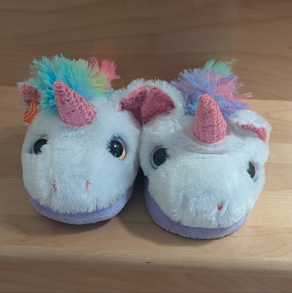 3/15$ Colorful Unicorn Plush Slippers for Kids